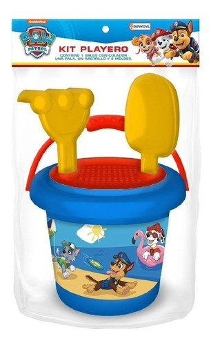 Paw Patrol Set De Playa Balde Pala Rastrillo Moldes Spc09926