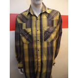 Camisa Western Cuadrillè  Retro Vintage Made In Usa