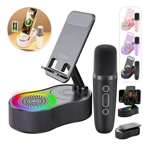 4 En 1 Bocina Bluetooth Soporte Para Celular Con Micrófono
