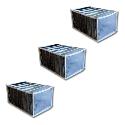 Kit 3 Organizador De Calcas Jeans Colmeia Organizadora Roupa Stobaza