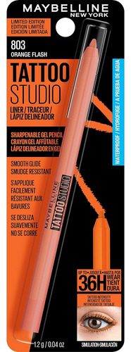 Tattoo Studio Eyeliner Pencil Orange Flash 803 - Maybelline