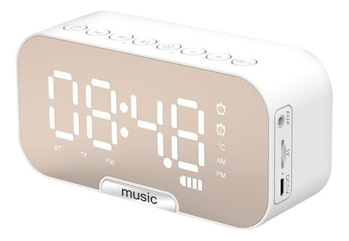 Radio Reloj Despertador Digital Parlante Bluetooth Y Espejo 
