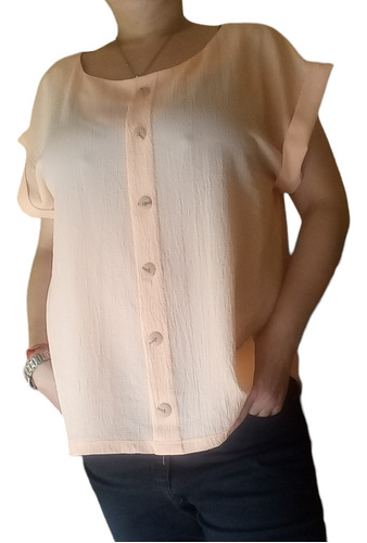 Blusa Remera Crepe Talles Amplios Cómodas Frescas