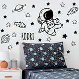 Vinilo Decorativo Infantil Astronauta Galaxia Estrella