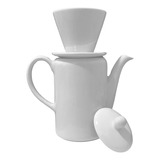 Kit Coador De Café C/ Base E Bule Em Porcelana Premium