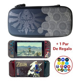 Estuche Maleta + Funda + Gomas Zelda Para Nintendo Switch