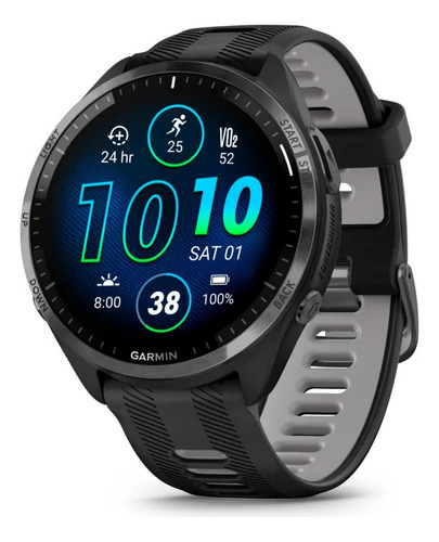 Smartwatch Forerunner 965 Reloj Garmin Tactil Amoled Mapa Color De La Malla Negro/gris Color Del Bisel Negro