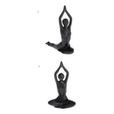 Juego De 2 Estatuas De Yoga Modernas Para El Hogar,