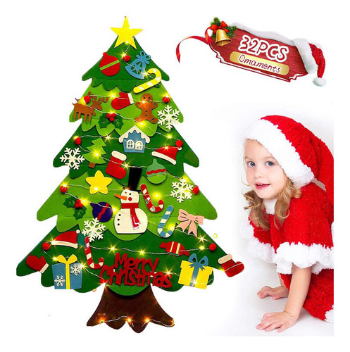 Árbol De Navidad Montessori De 32 Piezas Para Niños