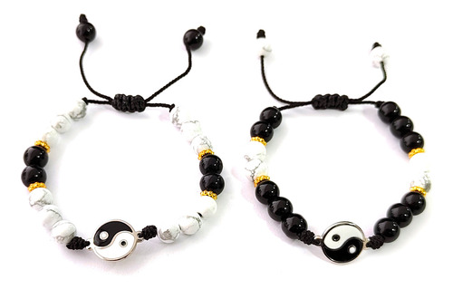 Pulsera Para Pareja Yin Yang Amor Regalo Perfecto + Estuche