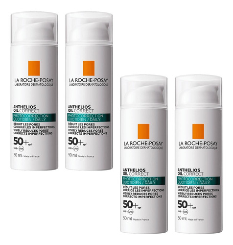 La Roche Posay Anthelios Oil Correct Fps50 X 50ml X 4und