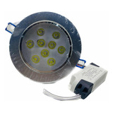 Spot Embutido 9w Redondo Direcionável 6000k Branco Frio Smd