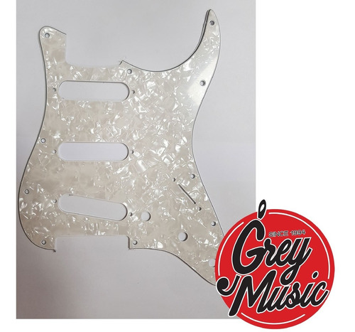 Pickguard Cool Parts Pst01sss Strato 3 Simples Nackar Blanco