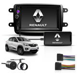 Kit Central Multimidia 7  2 Din Mp5 Bt Espelha Renault Kwid