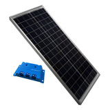 Panel Solar 45w + Regulador P/ Bateria 12v Nautica Motorhome