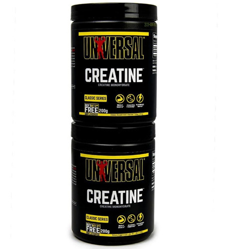 Creatina Monohidratada Universal Nutrition 200 Grs + 200 Grs - 2 Unidades De 200 Gr