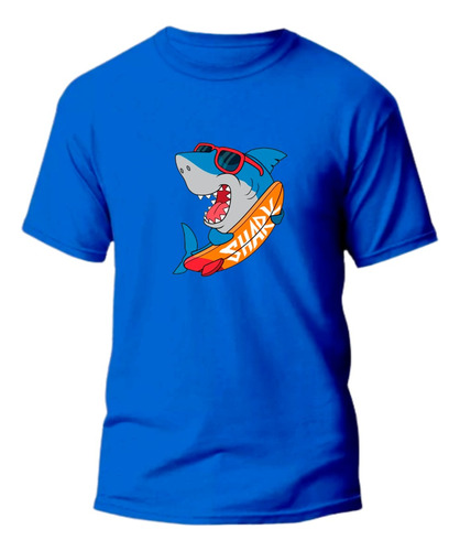 Camisa Infantil Tubarão Camiseta Algodão Roupa Menino