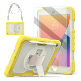 Funda iPad Blosomeet 10.2 9na/8va/7ma Gen Yellow+white