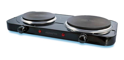 Fogão Elétrico Cooktop 2 Pratos 2500w  Preto Agratto 