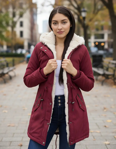 Chamarra Chaqueta Abrigo Mujer Invierno Moda Casual A19