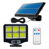 Refletor Solar Led Cob 30w 150 Leds + Placa Sensor Presença Cor Da Carcaça Preto Cor Da Luz Branco-frio 110v/220v