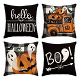 Set 4 Cojines Personalizados Halloween Fantasma 40cm 