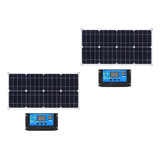 2pcs Kit De Panel Solar Flexible 10a Controlador De Carga