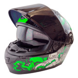 Casco Cerrado Half Negro Cert.dot Doble Visor Mica Humo