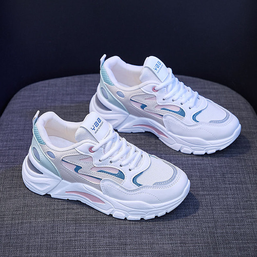 Zapatos Tenis Cómodos Con Plataforma Blanco Para Mujer