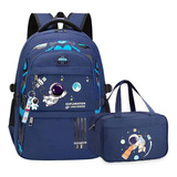 Mochila Ortopédica Infantil, Astronauta, Impermeable 2024 Q