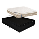 Cama Box Baú Casal Más Colchão Castor Premium Tecnopedic 138