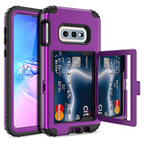 Funda Cartera Para Samsung Galaxy S10e Morado Plastico