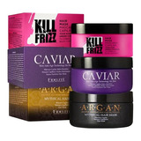 Kit Mascara Argan - Caviar Y Kill Frizz Fidelite X 250 Gr