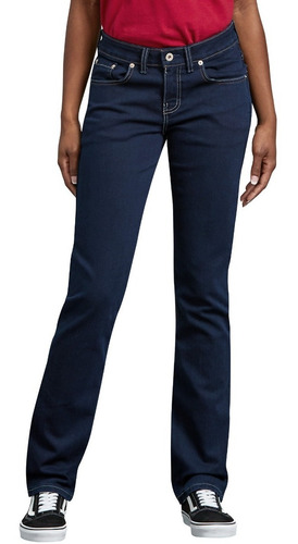 Dickies Fd136 Pantalón Mezclilla Stretch Recto De Mujer