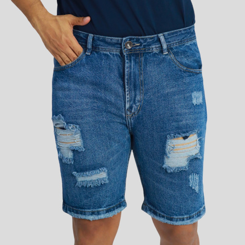 Bermuda Denim (jeans) Hombre Grey Bj11