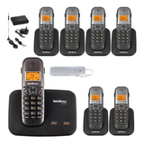 Kit Telefone Sem Fio Ts 5150 Com 6 Ramal Bina E Entrada Chip