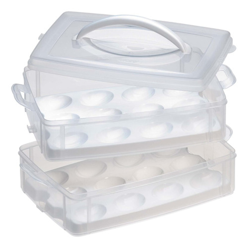 Organizador De Huevos Para Refrigerador De 2 Capas Almacenim