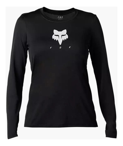 Polera Bicicleta Mujer Ranger Trudri Manga Larga Negro Fox