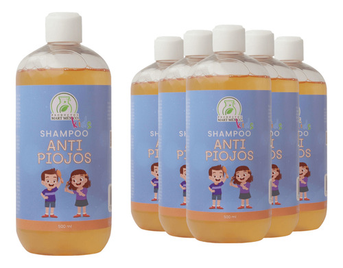  Shampoo Capilar Anti-piojos (500ml) 6 Pack