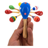 Pack X15 Maraca Madera Instrumento Infantil Souvenirs Denbu