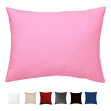 Almofada Cheia Extra Grande Encosto Cama Sofá Rosa 80x60 