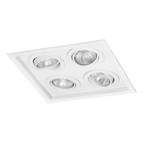 Spot Embutir Quadruplo Recuado+ 4 Lâmpadas Led Par 20 Brilia