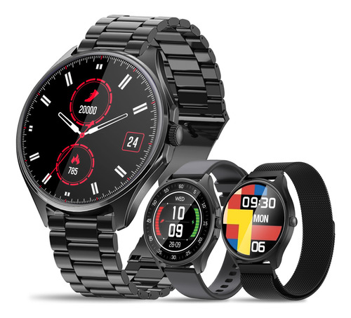 Vorago Sw-505 Smartwatch Reloj Inteligente Amoled Extensibles Extra Metálicos Llamadas Waterproof Ip67 Medición Salud Deporte bluetooth