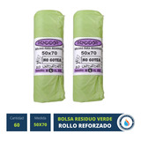 60 Bolsas Residuo Consorcio Verde 50x70 Rollo No Gotea 