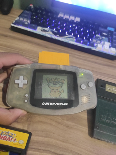 Gameboy Advance Glacial, 2 Jogos Raros E 2 Acessórios Raros.