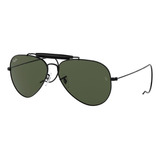 Gafas De Sol Ray Ban Outdoorsman Mujer Y Hombre Originales Color Negro Color Del Armazón Negro