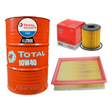 Cambio De Aceite Total 10w40 4l + Kit Filtros Citroen C4 2.0