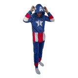 Pijama Mameluco Kigurumi Capitán América Rayas Hombre Unisex