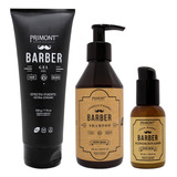 Primont Barber Shampoo + Gel Capilar + Balsamo Barba 6c