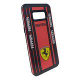 Funda Para Moto C Plus Sm-g350 Case Diseño Cromo Y Plano 9h Color Ferrari